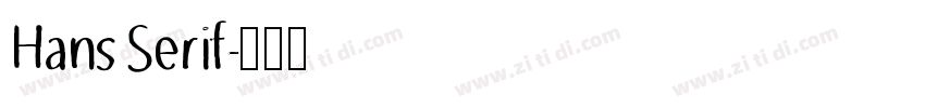 Hans Serif字体转换